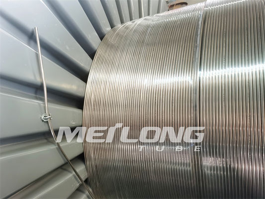 3 / 8 '' OD X 0.049 '' WT لوله مارپیچ دوبلکس 2205 فولاد ضد زنگ برای چاه های گاز