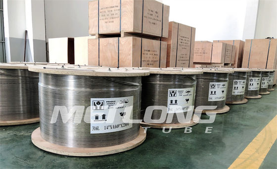 ASTM A269 لوله های مارپیچ فولادی ضد زنگ تزریق شیمیایی خط 3/8 '' OD X 0.065'' WT