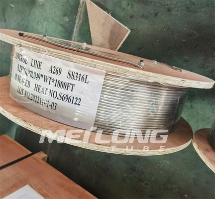 لوله کویلدار فولادی ضد زنگ Inconel 625 Chemical Injection Line 3/8 اینچ