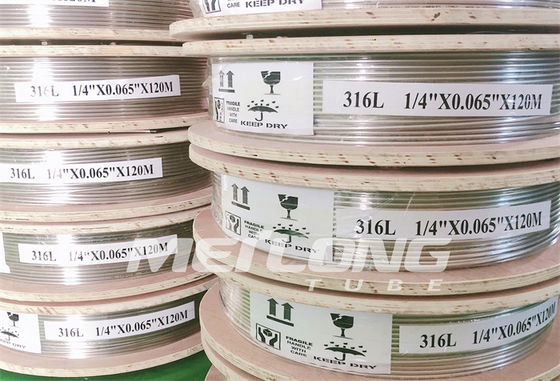 خط مویرگی استیل ASTM A789 Incoloy 825 آزمایش شده هیدرواستاتیک