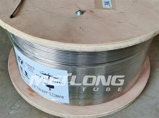 ASTM A789 خط کنترل هیدرولیک آنیل شده 1 2 لوله سیم پیچ ضد زنگ برای سوراخ پایین
