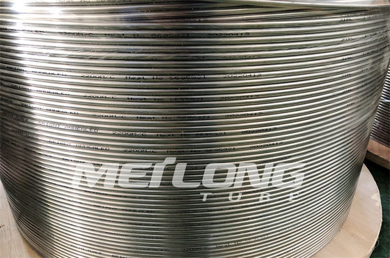SS 316L Hydraulic Capillary Coiled Tubing 10000Psi 3 8 Coil Steinless Steel